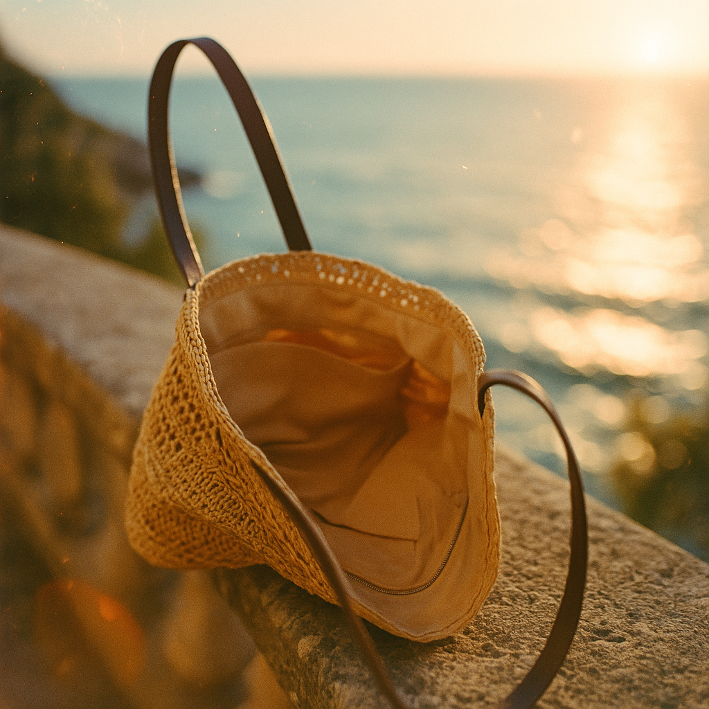 Straw Braided Rounded Tote Bag
