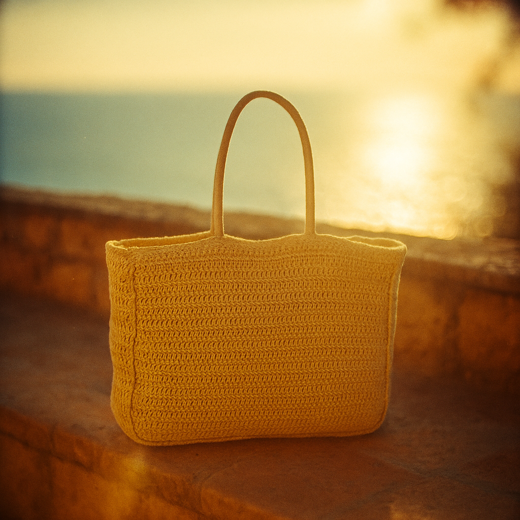 Flower Braided Tote Bag