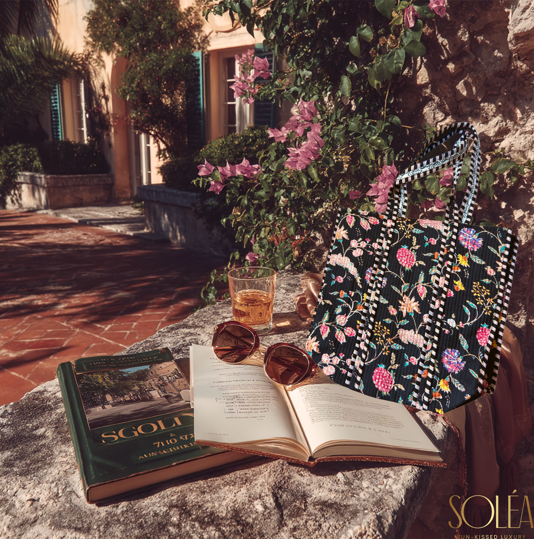 Soléa Cotton Flamingo Tote