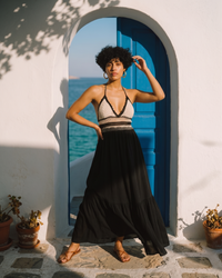 Vestido de encaje Rey — Negro