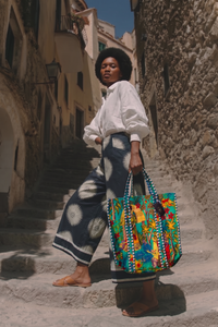 Bolso tote hecho a mano de algodón Kahlo