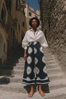 Black Abstract Wide Leg Pants