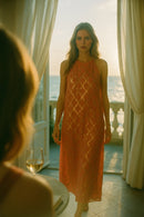 Winter Glow Halter Maxi