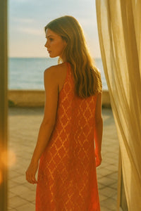 Winter Glow Halter Maxi