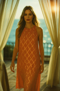 Winter Glow Halter Maxi