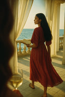 Scarlet Striped Sequin Midi Dress